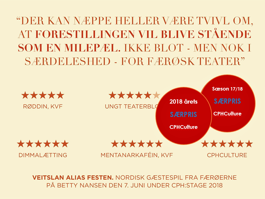  Veitslan alias Festen har nu også fået ÅRETS SÆRPRIS 2018